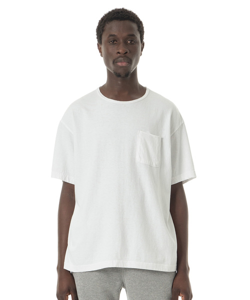 Sandinista(サンディニスタ)の「Easy Fit Damaged Pocket Tee / イージーフィットアメリカコットンポケットTシャツ(Tシャツ/カットソー・メンズ・ホワイト/チャコールグレー/ブラック/カーキ・SMALL/MEDIUM/LARGE)」の1枚目の写真