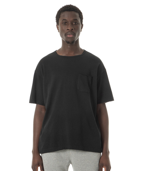Sandinista(サンディニスタ)の「Easy Fit Damaged Pocket Tee / イージーフィットアメリカコットンポケットTシャツ(Tシャツ/カットソー・メンズ・ホワイト/チャコールグレー/ブラック/カーキ・SMALL/MEDIUM/LARGE)」の2枚目の写真