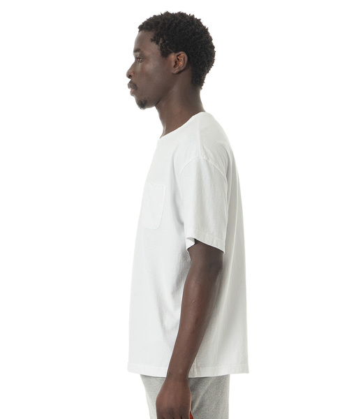 Sandinista(サンディニスタ)の「Easy Fit Damaged Pocket Tee / イージーフィットアメリカコットンポケットTシャツ(Tシャツ/カットソー・メンズ・ホワイト/チャコールグレー/ブラック/カーキ・SMALL/MEDIUM/LARGE)」の5枚目の写真