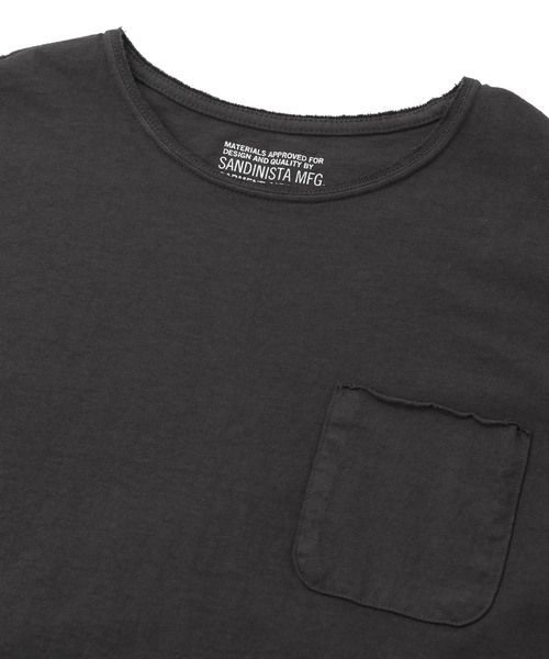 Sandinista(サンディニスタ)の「Easy Fit Damaged Pocket Tee / イージーフィットアメリカコットンポケットTシャツ(Tシャツ/カットソー・メンズ・ホワイト/チャコールグレー/ブラック/カーキ・SMALL/MEDIUM/LARGE)」の17枚目の写真