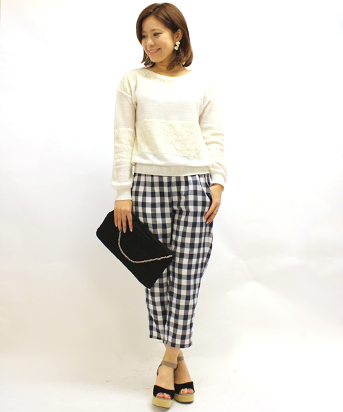mystic（ミスティック）の「ブロックチェックパンツ（その他パンツ・レディース・ブラック/ブルー/ネイビー・ﾌﾘ-）」の7枚目の写真