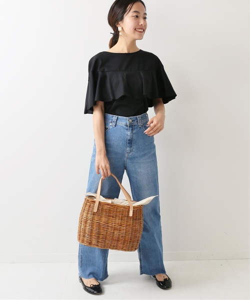 La TOTALITE（ラトータリテ）の「ラッフルスリーブカットソー【手洗い可能】◆（Tシャツ/カットソー・レディース・ブラック/ブラウン・FREE）」の12枚目の写真