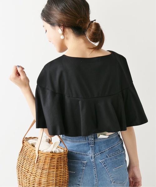 La TOTALITE（ラトータリテ）の「ラッフルスリーブカットソー【手洗い可能】◆（Tシャツ/カットソー・レディース・ブラック/ブラウン・FREE）」の10枚目の写真