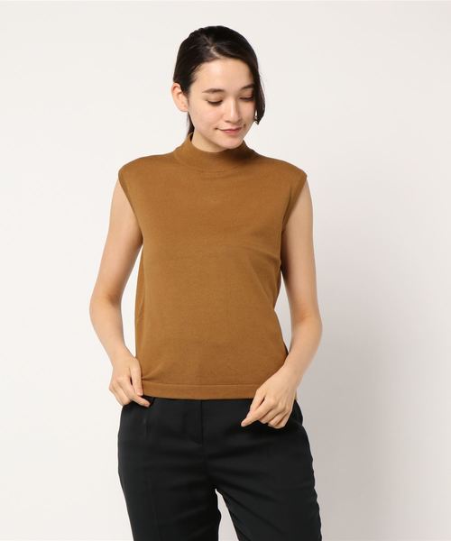 AMERICAN HOLIC（アメリカンホリック）の「ミニハイネックノースリーブニットプルオーバー　＊（ニット/セーター・レディース・その他7/グリーン/ベージュ系その他/ブルー/ホワイト系その他4/ブラウン/キャメル/ブラック・L/M）」の7枚目の写真