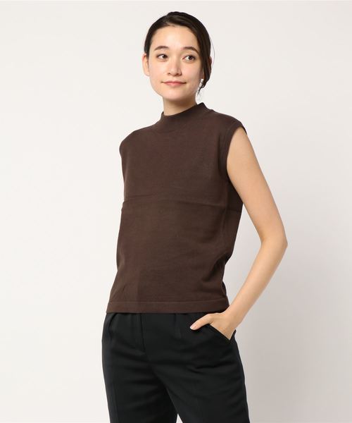 AMERICAN HOLIC（アメリカンホリック）の「ミニハイネックノースリーブニットプルオーバー　＊（ニット/セーター・レディース・その他7/グリーン/ベージュ系その他/ブルー/ホワイト系その他4/ブラウン/キャメル/ブラック・L/M）」の4枚目の写真