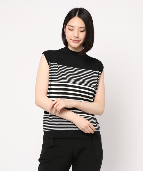 AMERICAN HOLIC（アメリカンホリック）の「ミニハイネックノースリーブニットプルオーバー　＊（ニット/セーター・レディース・その他7/グリーン/ベージュ系その他/ブルー/ホワイト系その他4/ブラウン/キャメル/ブラック・L/M）」の12枚目の写真