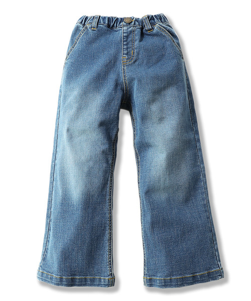 devirock(デビロック)の「楽デニム ワイドデニム(デニムパンツ・キッズ・ネイビー/ワンウォッシュ/サックスブルー/ブルー系その他・100cm/110cm/120cm/130cm/140cm/150cm/160cm)」の17枚目の写真