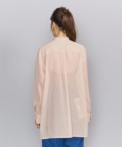BEAUTY&YOUTH UNITED ARROWS（ビューティーアンドユースユナイテッドアローズ）の「BY コットンオーガンジーバンドカラーシャツо（シャツ/ブラウス・レディース・ネイビー/ライトピンク・FREE）」の15枚目の写真
