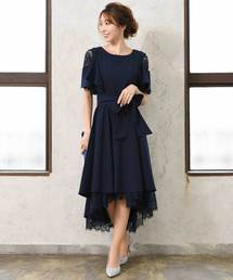 LUGG NAGG（ラグナグ）の「レースラッフルスリーブフィッシュテールマキシドレス（ドレス）」