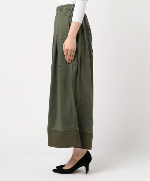 MashuKashu(マシュカシュ)の「異素材切替ガウチョパンツ(その他パンツ・レディース・カーキ/キャメル・フリー)」の3枚目の写真