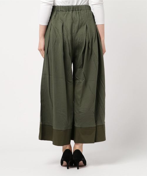 MashuKashu(マシュカシュ)の「異素材切替ガウチョパンツ(その他パンツ・レディース・カーキ/キャメル・フリー)」の4枚目の写真