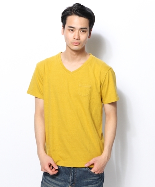 SHIPS（シップス）の「ENTRY SG: 『GENOVA』 Vネック Tシャツ（Tシャツ/カットソー・メンズ・オフホワイト/グレー/ブラック/ピンクゴールド/ライトブルー/ピンク・LARGE/X-LARGE/MEDIUM/SMALL）」の6枚目の写真