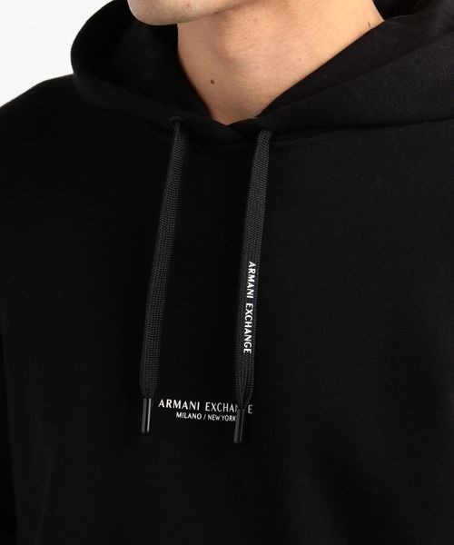 ARMANI EXCHANGE(アルマーニエクスチェンジ)の「【A|Xアルマーニ エクスチェンジ】フロント&バックロゴ スウェットパーカ(パーカー・メンズ・グレー/ブラック・SMALL/MEDIUM/LARGE/X-LARGE/X-SMALL)」の3枚目の写真