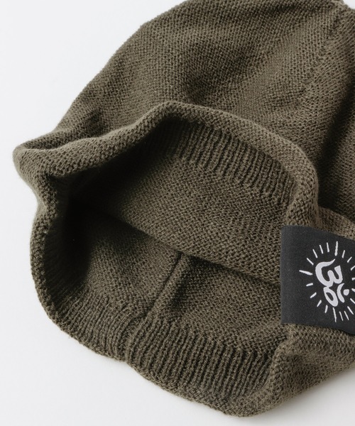 チャイハネ（チャイハネ）の「【チャイハネ】オームラベルニットキャップ（ニットキャップ/ビーニー・メンズ・ホワイト/ブラック/パープル/ブラウン/グリーン/マスタード/ネイビー/ベージュ/ターコイズブルー/グレー/キャメル・FREE）」の15枚目の写真