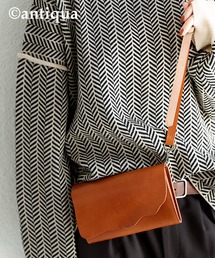 antiqua（アンティカ）の「日本製本革ミニマルショルダー財布（財布）」