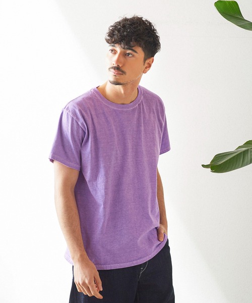 Good On(グッドオン)の「GOOD ON S/S CREW NECK T-SHIRTS B (グッドオン クルーネック Tシャツ)(Tシャツ/カットソー・メンズ・パープル/ミント/イエロー/バイオレット・L/XL/S/M)」の3枚目の写真