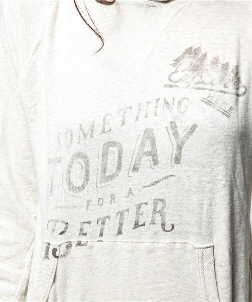 goa(ゴア)の「グランコットガーゼ天竺 プリントフードプルオーバー(Tシャツ/カットソー・レディース・キナリ/グレー/ベージュ/カーキ/レッド・FREE)」の11枚目の写真