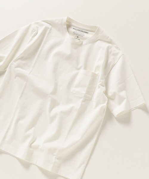SHIPS any(シップス エニィ)の「SHIPS any: 10FUNCTION 天竺 クルーネック Tシャツ(Tシャツ/カットソー・メンズ・ホワイト/ブラック/ネイビー/グレー/ブラウン系その他・SMALL/MEDIUM/LARGE/X-LARGE/X-SMALL)」の2枚目の写真