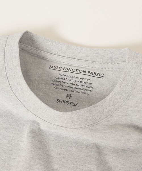 SHIPS any(シップス エニィ)の「SHIPS any: 10FUNCTION 天竺 クルーネック Tシャツ(Tシャツ/カットソー・メンズ・ホワイト/ブラック/ネイビー/グレー/ブラウン系その他・SMALL/MEDIUM/LARGE/X-LARGE/X-SMALL)」の6枚目の写真
