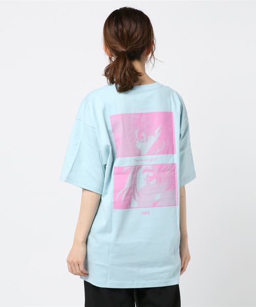 X-girl(エックスガール)の「X-girl × EVANGELION BOY MEETS GIRL S/S TEE(Tシャツ/カットソー・レディース・ブルー/チャコール/ホワイト・S/L/XL/M)」の10枚目の写真