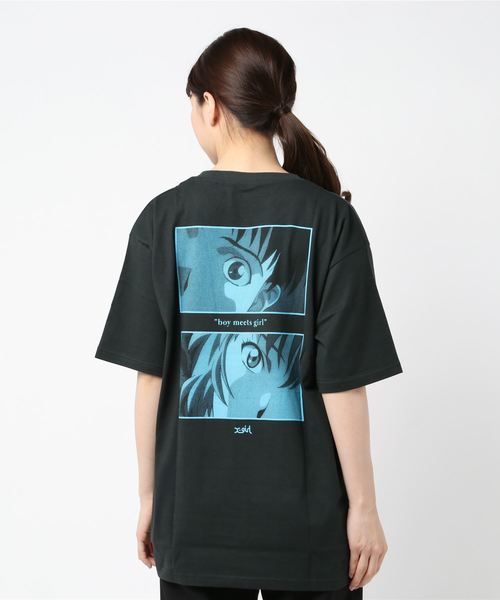 X-girl(エックスガール)の「X-girl × EVANGELION BOY MEETS GIRL S/S TEE(Tシャツ/カットソー・レディース・ブルー/チャコール/ホワイト・S/L/XL/M)」の14枚目の写真