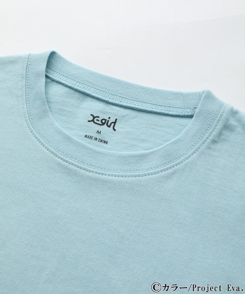 X-girl(エックスガール)の「X-girl × EVANGELION BOY MEETS GIRL S/S TEE(Tシャツ/カットソー・レディース・ブルー/チャコール/ホワイト・S/L/XL/M)」の13枚目の写真