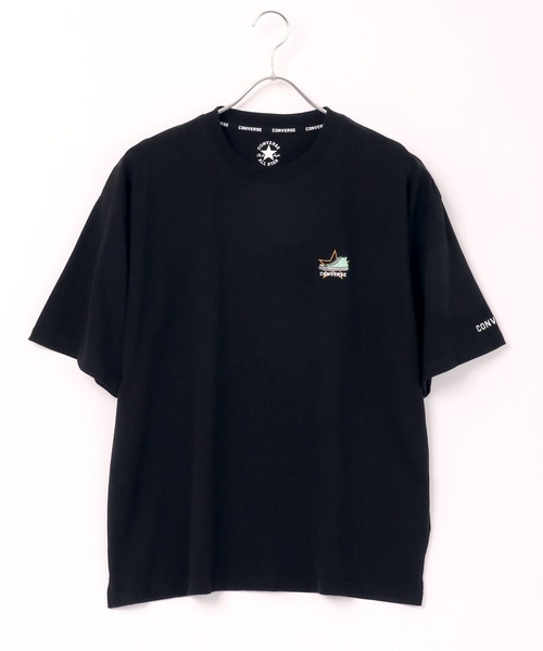 CONVERSE（コンバース）の「CONVERSE/コンバース シューズ ロゴ ワンポイント 刺繍 Tシャツ（Tシャツ/カットソー・メンズ・ホワイト/ブラック/ベージュ・LL/M/L）」の9枚目の写真