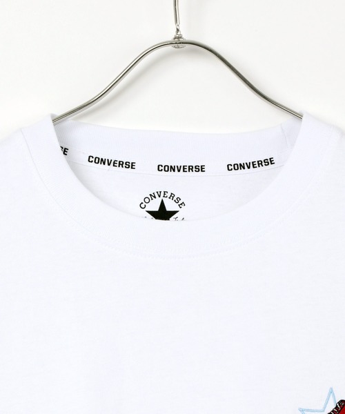 CONVERSE（コンバース）の「CONVERSE/コンバース シューズ ロゴ ワンポイント 刺繍 Tシャツ（Tシャツ/カットソー・メンズ・ホワイト/ブラック/ベージュ・LL/M/L）」の11枚目の写真