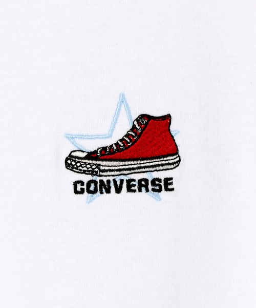 CONVERSE（コンバース）の「CONVERSE/コンバース シューズ ロゴ ワンポイント 刺繍 Tシャツ（Tシャツ/カットソー・メンズ・ホワイト/ブラック/ベージュ・LL/M/L）」の12枚目の写真