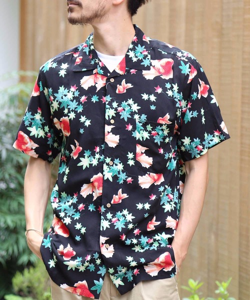 Blue Standard (ブルースタンダード)の「【BLUE STANDARD】レーヨン和柄シャツ 開襟シャツ 毎年人気の和柄オープンカラーシャツ(シャツ/ブラウス・メンズ・その他1/その他2/その他3/その他5/その他4・MEDIUM/LARGE/X-LARGE/XX-LARGE)」の4枚目の写真