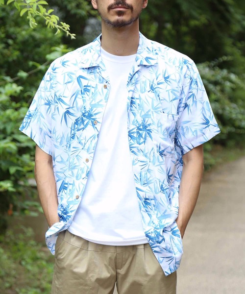Blue Standard (ブルースタンダード)の「【BLUE STANDARD】レーヨン和柄シャツ 開襟シャツ 毎年人気の和柄オープンカラーシャツ(シャツ/ブラウス・メンズ・その他1/その他2/その他3/その他5/その他4・MEDIUM/LARGE/X-LARGE/XX-LARGE)」の5枚目の写真