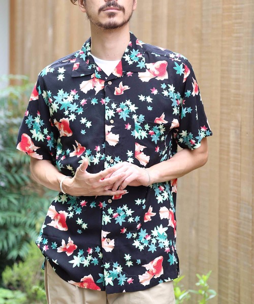 希少 美品 ワイズ レーヨン 総柄 マルチカラー デザイン シャツ ジャケット 希少 美品 ワイズ レーヨン 総柄 マルチカラー デザイン シャツ