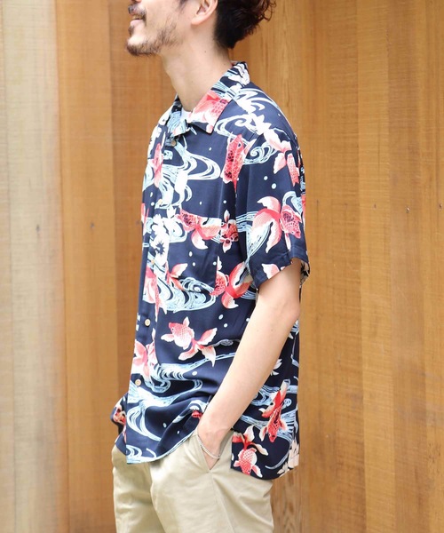 Blue Standard (ブルースタンダード)の「【BLUE STANDARD】レーヨン和柄シャツ 開襟シャツ 毎年人気の和柄オープンカラーシャツ(シャツ/ブラウス・メンズ・その他1/その他2/その他3/その他5/その他4・MEDIUM/LARGE/X-LARGE/XX-LARGE)」の16枚目の写真