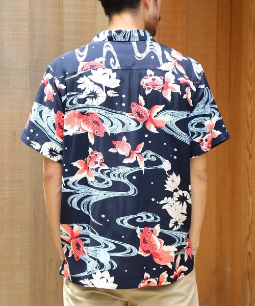 Blue Standard (ブルースタンダード)の「【BLUE STANDARD】レーヨン和柄シャツ 開襟シャツ 毎年人気の和柄オープンカラーシャツ(シャツ/ブラウス・メンズ・その他1/その他2/その他3/その他5/その他4・MEDIUM/LARGE/X-LARGE/XX-LARGE)」の15枚目の写真