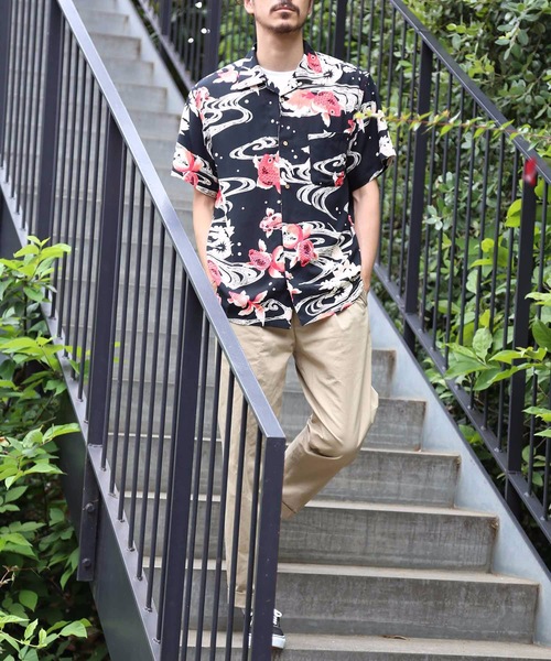 Blue Standard (ブルースタンダード)の「【BLUE STANDARD】レーヨン和柄シャツ 開襟シャツ 毎年人気の和柄オープンカラーシャツ(シャツ/ブラウス・メンズ・その他1/その他2/その他3/その他5/その他4・MEDIUM/LARGE/X-LARGE/XX-LARGE)」の10枚目の写真