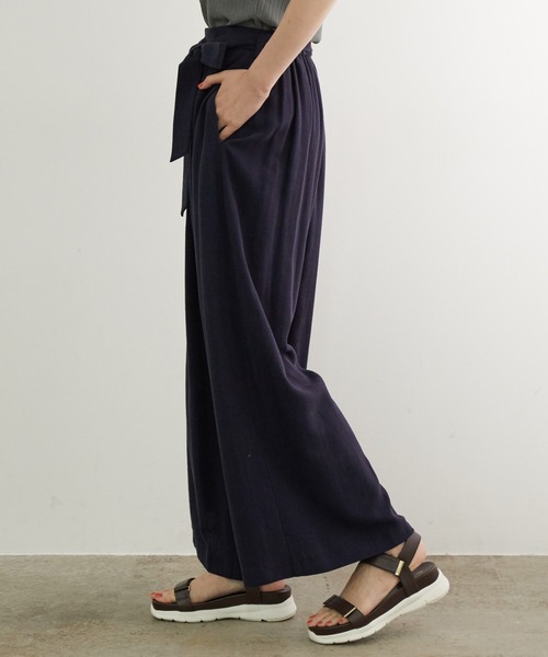ROPE' PICNIC（ロペピクニック）の「麻レーヨンカシュクールワイドパンツ（その他パンツ・レディース・オフホワイト/キャメル/ネイビー・38/40）」の15枚目の写真