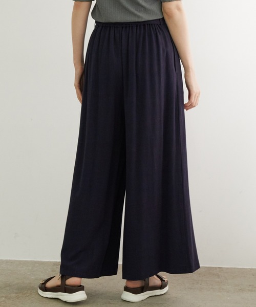 ROPE' PICNIC（ロペピクニック）の「麻レーヨンカシュクールワイドパンツ（その他パンツ・レディース・オフホワイト/キャメル/ネイビー・38/40）」の14枚目の写真