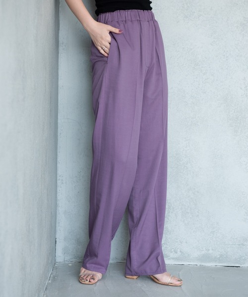 Aunt Marie's(アントマリーズ)の「【低身長向けSサイズ有】センタープレスセミワイドカラースラックス【AUNT MARIE'S 】(その他パンツ・レディース・ブラック/パープル/ブルー/イエロー・SMALL/FREE)」の20枚目の写真