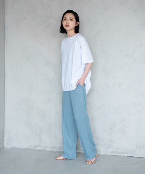 Aunt Marie's(アントマリーズ)の「【低身長向けSサイズ有】センタープレスセミワイドカラースラックス【AUNT MARIE'S 】(その他パンツ・レディース・ブラック/パープル/ブルー/イエロー・SMALL/FREE)」の8枚目の写真