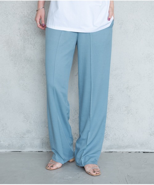 Aunt Marie's(アントマリーズ)の「【低身長向けSサイズ有】センタープレスセミワイドカラースラックス【AUNT MARIE'S 】(その他パンツ・レディース・ブラック/パープル/ブルー/イエロー・SMALL/FREE)」の5枚目の写真