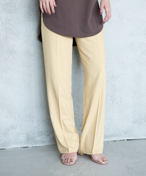 Aunt Marie's(アントマリーズ)の「【低身長向けSサイズ有】センタープレスセミワイドカラースラックス【AUNT MARIE'S 】(その他パンツ・レディース・ブラック/パープル/ブルー/イエロー・SMALL/FREE)」の12枚目の写真