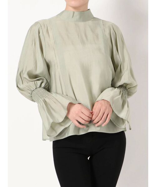 MERCURYDUO（マーキュリーデュオ）の「バックリボンキャンディスリーブブラウス（シャツ/ブラウス・レディース・ベージュ/ブラウン/ミント・FREE）」の4枚目の写真