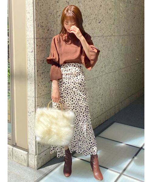 MERCURYDUO（マーキュリーデュオ）の「バックリボンキャンディスリーブブラウス（シャツ/ブラウス・レディース・ベージュ/ブラウン/ミント・FREE）」の10枚目の写真