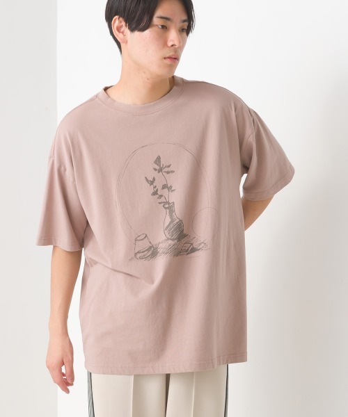 OMNES（オムネス）の「ユニセックス　-by RYOJI OBATA×OMNES プリント半袖Tシャツ（Tシャツ/カットソー・メンズ・ホワイト系その他/ブラック系その他/グレー系その他/ブラウン系その他/ベージュ系その他/グリーン系その他/ピンク系その他/ホワイト系その他2/ホワイト系その他3/ホワイト系その他4/ホワイト系その他5/ブラック系その他2/ブラック系その他3/グレー系その他2/ブラウン系その他2/ベージュ系その他2/ベージュ系その他3/グリーン系その他2/グリーン系その他3/ピンク系その他2・SMALL/MEDIUM/LARGE/X-LARGE/XX-LARGE/XXX-LARGE）」の19枚目の写真