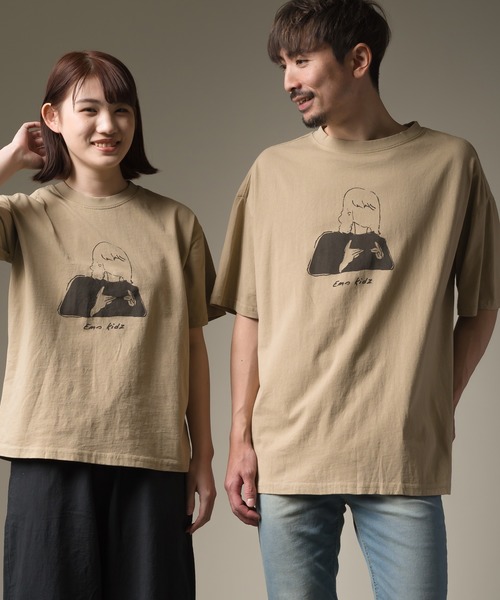 OMNES（オムネス）の「ユニセックス　-by RYOJI OBATA×OMNES プリント半袖Tシャツ（Tシャツ/カットソー・メンズ・ホワイト系その他/ブラック系その他/グレー系その他/ブラウン系その他/ベージュ系その他/グリーン系その他/ピンク系その他/ホワイト系その他2/ホワイト系その他3/ホワイト系その他4/ホワイト系その他5/ブラック系その他2/ブラック系その他3/グレー系その他2/ブラウン系その他2/ベージュ系その他2/ベージュ系その他3/グリーン系その他2/グリーン系その他3/ピンク系その他2・SMALL/MEDIUM/LARGE/X-LARGE/XX-LARGE/XXX-LARGE）」の15枚目の写真