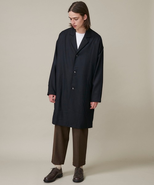 marka マーカ　m20a-11sh01c 黒ロングコート　コットン　サイズ2 marka（マーカ）の「marka / マーカ：SHIRT COAT - organic cotton