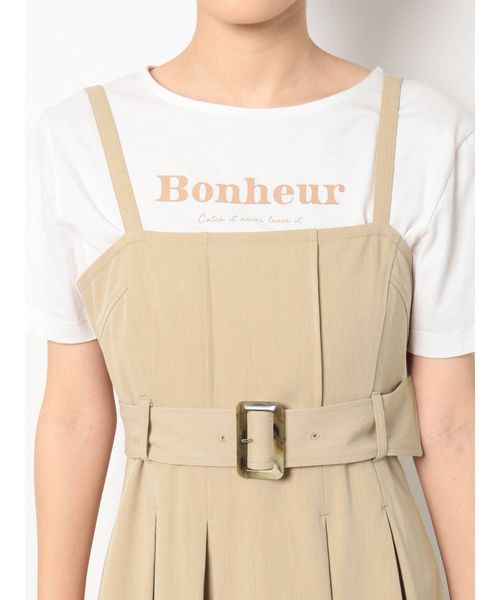 dazzlin（ダズリン）の「バックベルトデザインキャミワンピース（ワンピース・レディース・オフホワイト/グレー/ベージュ・SMALL/MEDIUM）」の13枚目の写真