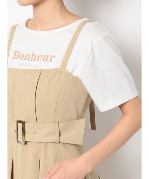 dazzlin（ダズリン）の「バックベルトデザインキャミワンピース（ワンピース・レディース・オフホワイト/グレー/ベージュ・SMALL/MEDIUM）」の14枚目の写真