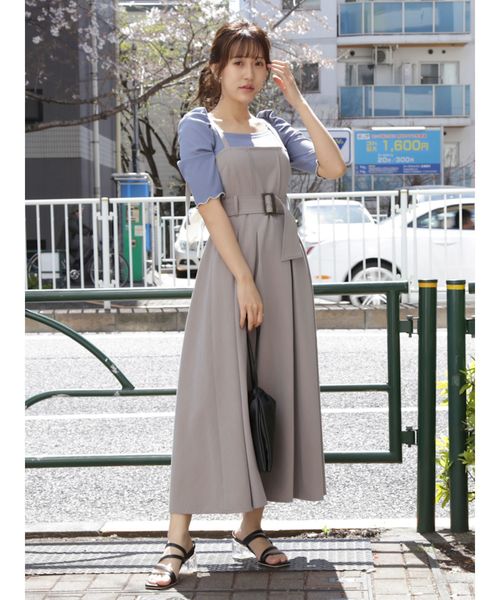 dazzlin（ダズリン）の「バックベルトデザインキャミワンピース（ワンピース・レディース・オフホワイト/グレー/ベージュ・SMALL/MEDIUM）」の17枚目の写真