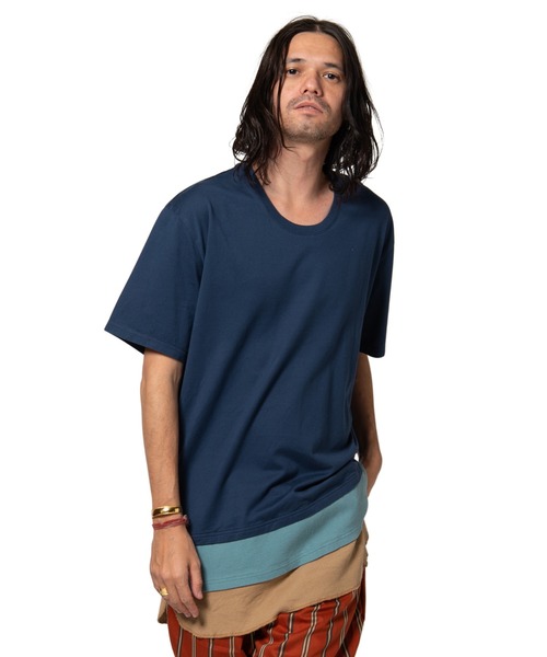 glamb（グラム）の「【glambTri layered CS / トライレイヤードカットソー/GB0220/CS01（Tシャツ/カットソー・メンズ・ホワイト/ブラック/ネイビー・1/2/4/3）」の3枚目の写真